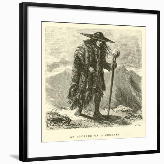 An Alcalde on a Journey-Édouard Riou-Framed Giclee Print