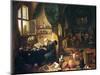 An Alchemist in His Workshop-David Teniers the Younger-Mounted Premium Giclee Print