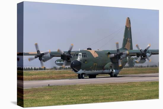 An Algerian Air Force C-130H Taxiing at Izmir Air Station, Turkey-Stocktrek Images-Stretched Canvas