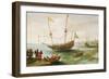 An Algerian Anchored in a Port in Barbary (Name given to the Coast of North Africa, from the 16Th T-Andries van Eertvelt-Framed Giclee Print