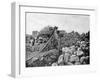 An Algerian Soldier on Sentry Duty, Artois, France, 1915-null-Framed Giclee Print