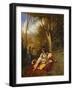 An Algerian Woman and Her Servant in a Garden-Charles Theodore Frere-Framed Giclee Print