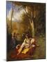 An Algerian Woman and Her Servant in a Garden-Charles Theodore Frere-Mounted Giclee Print