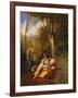 An Algerian Woman and Her Servant in a Garden-Charles Theodore Frere-Framed Giclee Print