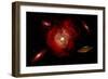 An Alien Flying Saucer Traveling Through the Vastness of Outer Space-null-Framed Art Print