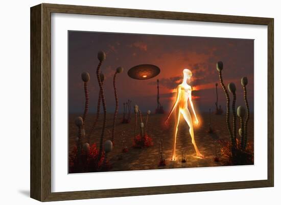 An Alien Light Being-null-Framed Art Print