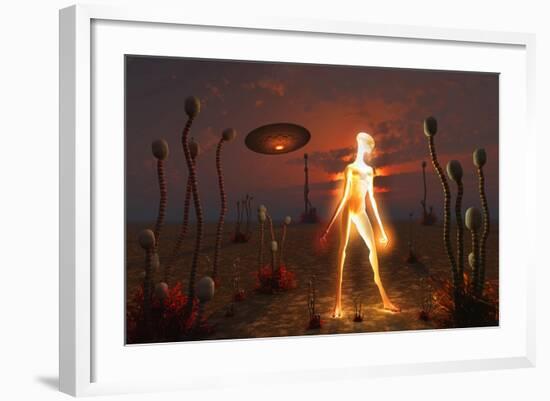 An Alien Light Being-null-Framed Art Print