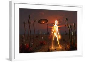 An Alien Light Being-null-Framed Art Print