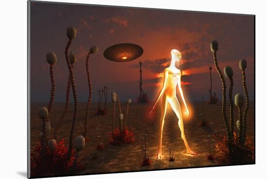 An Alien Light Being-null-Mounted Premium Giclee Print