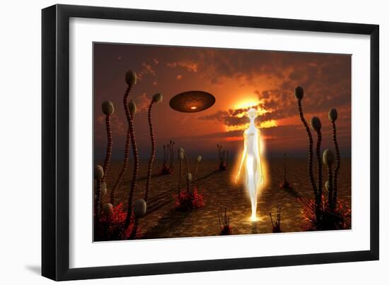 An Alien Light Being-null-Framed Art Print