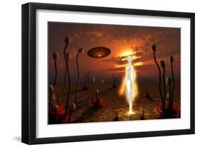 An Alien Light Being-null-Framed Art Print