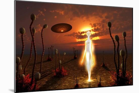 An Alien Light Being-null-Mounted Art Print