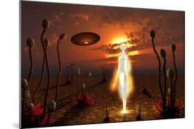 An Alien Light Being-null-Mounted Art Print