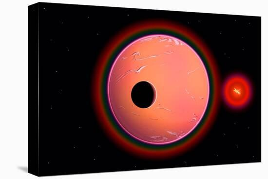 An Alien Planet and its Moon in Orbit around a Red Giant Star-null-Stretched Canvas