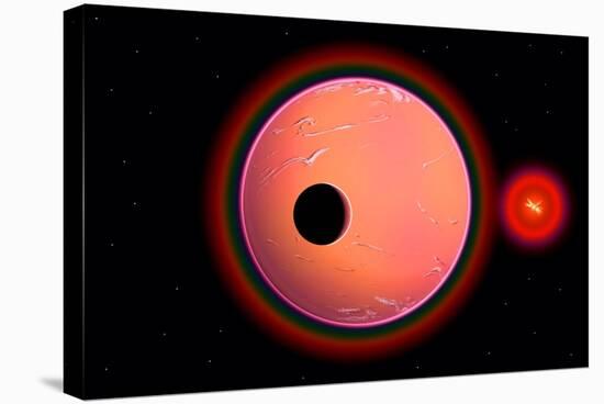 An Alien Planet and its Moon in Orbit around a Red Giant Star-null-Stretched Canvas