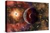 An Alien Planet and its Moon in Orbit around a Red Giant Star-null-Stretched Canvas