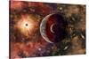 An Alien Planet and its Moon in Orbit around a Red Giant Star-null-Stretched Canvas