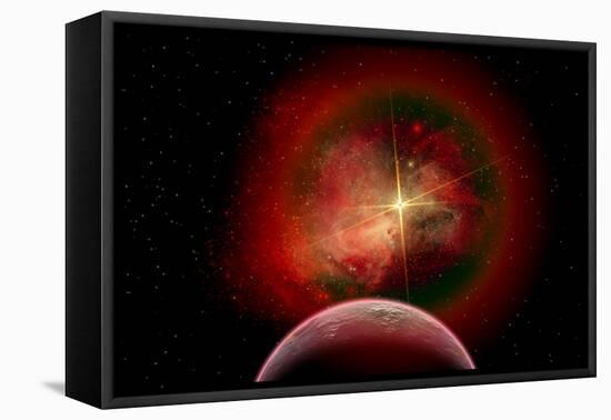 An Alien Planet and its Nebulous Sun-null-Framed Stretched Canvas