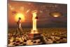 An Alien Returning to the Famous Crash Site in Roswell, New Mexico-null-Mounted Premium Giclee Print