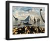 An Alien World Where Reptoid Beings Co-Exist with Dinosaurs-Stocktrek Images-Framed Photographic Print