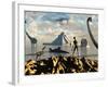 An Alien World Where Reptoid Beings Co-Exist with Dinosaurs-Stocktrek Images-Framed Photographic Print