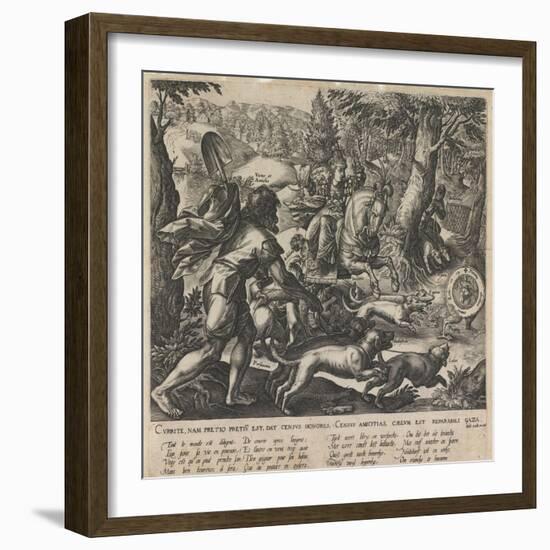 An Allegorical Hunt, 1578-Johannes Van der Stradanus-Framed Giclee Print