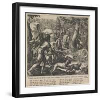 An Allegorical Hunt, 1578-Johannes Van der Stradanus-Framed Giclee Print