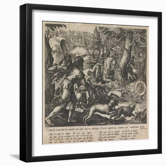 An Allegorical Hunt, 1578-Johannes Van der Stradanus-Framed Giclee Print