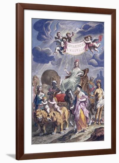 An Allegorical Plate with Title-Joan Blaeu-Framed Giclee Print