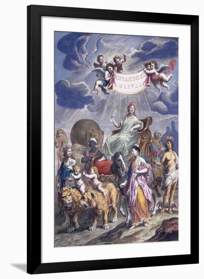 An Allegorical Plate with Title-Joan Blaeu-Framed Premium Giclee Print