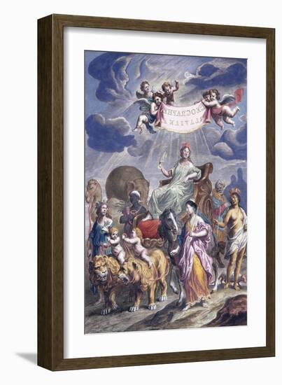 An Allegorical Plate with Title-Joan Blaeu-Framed Giclee Print