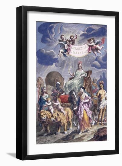 An Allegorical Plate with Title-Joan Blaeu-Framed Giclee Print
