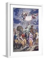 An Allegorical Plate with Title-Joan Blaeu-Framed Giclee Print