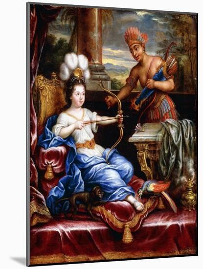 An Allegory of America Paying Homage to Europe-Pierre Mignard-Mounted Giclee Print