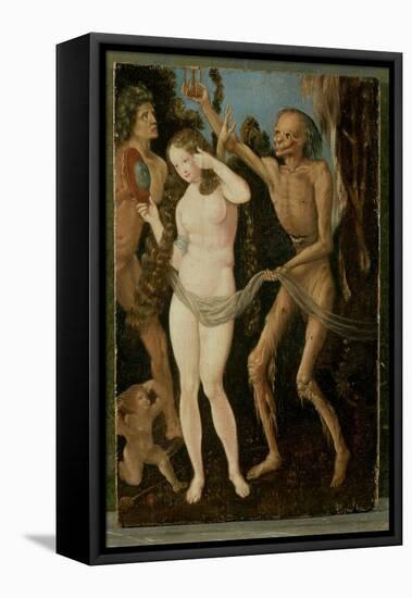 An Allegory of Death and Beauty-Hans Baldung Grien-Framed Stretched Canvas