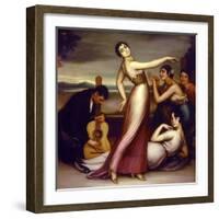 An Allegory of Happiness, 1917-Julio Romero de Torres-Framed Premium Giclee Print