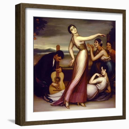 An Allegory of Happiness, 1917-Julio Romero de Torres-Framed Premium Giclee Print