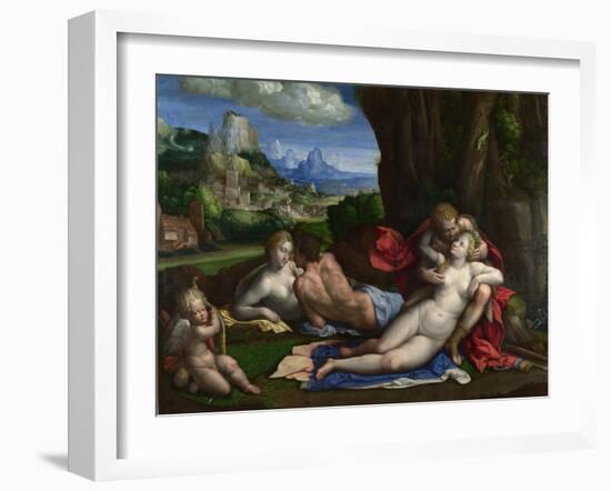 An Allegory of Love, C. 1527-1530-Benvenuto Tisi Da Garofalo-Framed Giclee Print