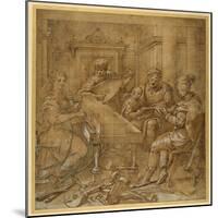 An Allegory of Music: Fame at the Virginals; Two Young Lutenists Seated; a Bearded Elder Teaches…-Lavinia Fontana-Mounted Giclee Print