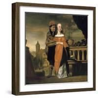 An Allegory of the Sense of Smell, 17th Century-Nicolaes Maes-Framed Giclee Print