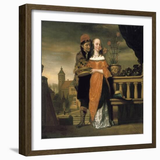 An Allegory of the Sense of Smell, 17th Century-Nicolaes Maes-Framed Giclee Print