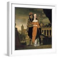 An Allegory of the Sense of Smell, 17th Century-Nicolaes Maes-Framed Giclee Print