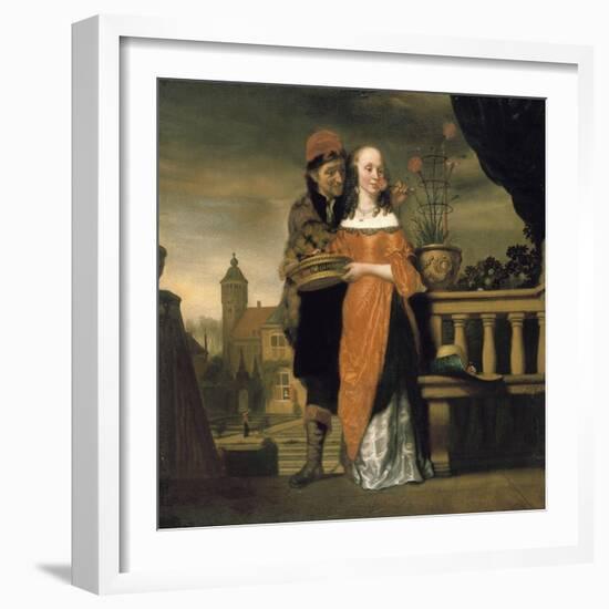 An Allegory of the Sense of Smell, 17th Century-Nicolaes Maes-Framed Giclee Print