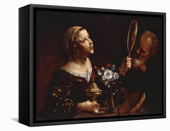 An Allegory of the Senses-(Attributed to) Angelo Caroselli-Framed Stretched Canvas