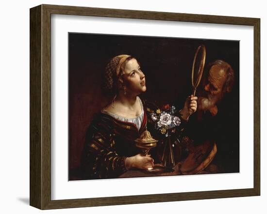 An Allegory of the Senses-(Attributed to) Angelo Caroselli-Framed Giclee Print