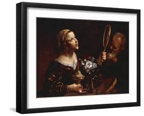 An Allegory of the Senses-(Attributed to) Angelo Caroselli-Framed Giclee Print