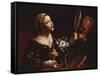 An Allegory of the Senses-(Attributed to) Angelo Caroselli-Framed Stretched Canvas