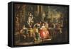 An Allegory of the Visual Arts-Johann Georg Platzer-Framed Stretched Canvas