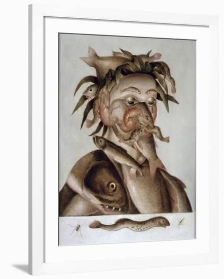 An Allegory of Water-Giuseppe Arcimboldo-Framed Giclee Print