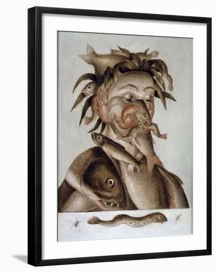 An Allegory of Water-Giuseppe Arcimboldo-Framed Giclee Print